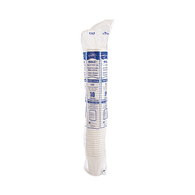 Solo Single-Sided Poly Paper Hot Cups, 10 oz, White, 1,000/Carton (SCC510W)