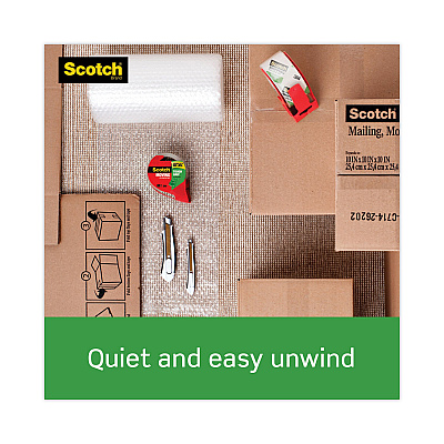 Scotch Tough Grip Moving Packaging Tape with Dispenser, 3" Core, 1.88" x 54.6 yds, Clear (MMM3500RD)