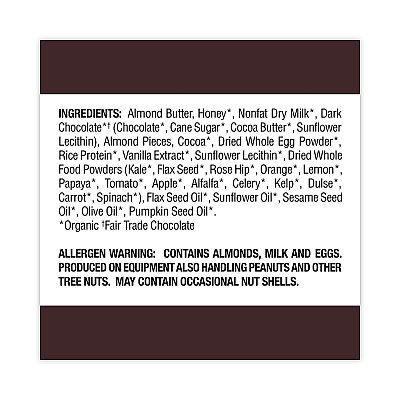 Perfect Bar Refrigerated Protein Bar, Dark Chocolate Almond, 2.2 oz Bar, 16/Carton (GRR30700246)