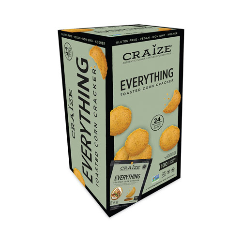 Craize Everything Seasoned Toasted Corn Crackers, 0.77 oz Bag, 24/Pack, Delivered in 1-4 Business Days (33500003)