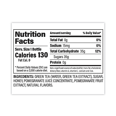 POM Wonderful Antioxidant Super Tea, Pomegranate Honey Green Tea, 12 oz Bottles, 6/Carton (GRR30700049)