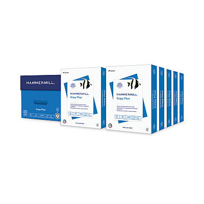 Hammermill Copy Plus Print Paper, 92 Bright, 20 lb Bond Weight, 8.5 x 11, White, 500 Sheets/Ream, 10 Reams/Carton, 40 Cartons/Pallet (HAM105007PLT)