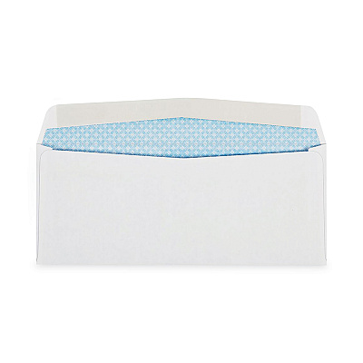 Quality Park Double Window Security-Tinted Check Envelope, #8 5/8, Commercial Flap, Gummed Closure, 3.63 x 8.63, White, 1,000/Box (QUA24532B)