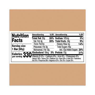 Perfect Bar Refrigerated Protein Bar, Dark Chocolate Peanut Butter with Sea Salt, 2.3 oz Bar, 16/Carton (GRR30700247)