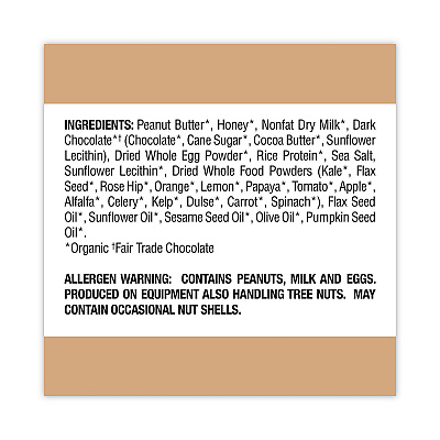 Perfect Bar Refrigerated Protein Bar, Dark Chocolate Peanut Butter with Sea Salt, 2.3 oz Bar, 16/Carton (GRR30700247)