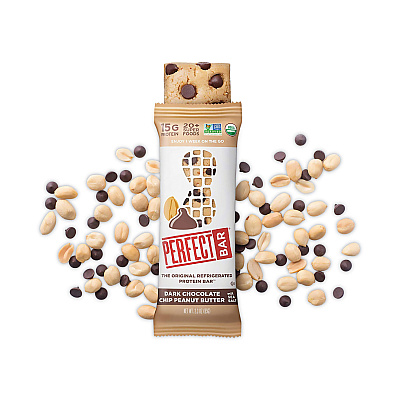 Perfect Bar Refrigerated Protein Bar, Dark Chocolate Peanut Butter with Sea Salt, 2.3 oz Bar, 16/Carton (GRR30700247)
