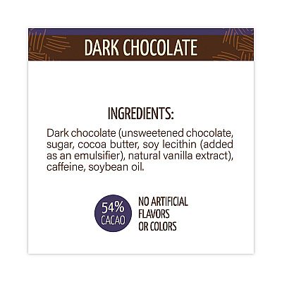 Awake Caffeinated Dark Chocolate Bites, 0.47 oz Bars, 50 Bars/Carton (GRR30700314)
