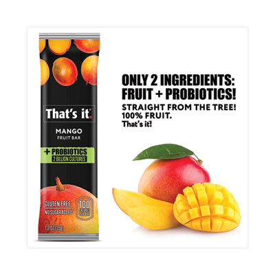 Thats it Nutrition Bar, Probiotic Mango Fruit, 1.2 oz Bar, 12/Carton, Ships in 1-3 Business Days (GRR30700239)