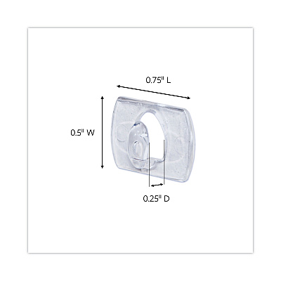 Command Clear Hooks and Strips, Decorating Clips, Plastic, 0.15 lb Capacity, 40 Clips and 48 Strips/Pack (MMM17026CLR40ES)