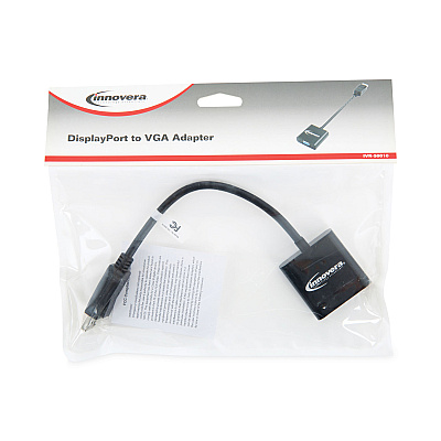 Innovera DisplayPort to VGA Adapter, 0.65 ft, Black (IVR50010)