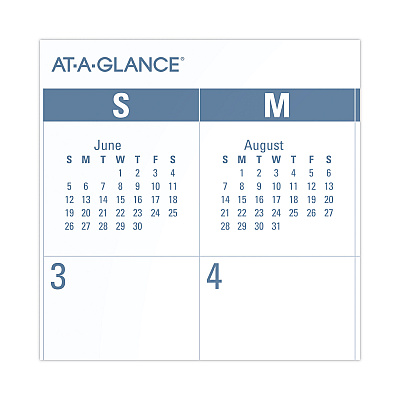 AT-A-GLANCE Academic Large Print Desk Pad, 21.75 x 17, White/Blue Sheets, 12 Month (July to June): 2025 to 2026 (SKLPAY32)