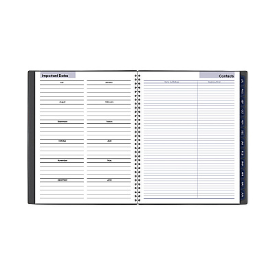 AT-A-GLANCE DayMinder Academic Monthly Desktop Planner, Twin-Wire Binding, 11 x 8.5, Charcoal Cover, 12-Month (July to June): 2025-2026 (AYC47045)