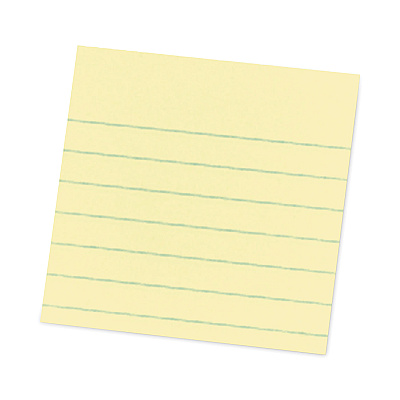 Post-it Pop-up Notes Super Sticky Pop-up Notes Refill, Note Ruled, 4" x 4", Canary Yellow, 90 Sheets/Pad, 5 Pads/Pack (MMMR440YWSS)