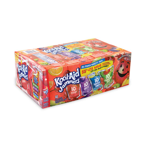 Kool-Aid Jammers Juice Pouch Variety Pack, 6 oz Pouch, 40/Pack, Delivered in 1-4 Business Days (22000775)