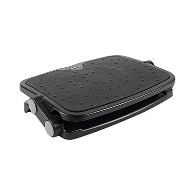 Alera Soft Cushioned Ergonomic Footrest, 14w x 19.63d x 3.75 to 7.5h, Black (ALEFS112)