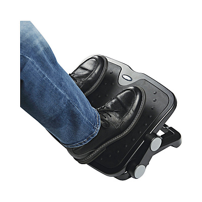Alera Soft Cushioned Ergonomic Footrest, 14w x 19.63d x 3.75 to 7.5h, Black (ALEFS112)