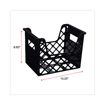 Universal Recycled Extra Capacity Desktop File Holder, Letter Size, 8.5" Long, Black (UNV08123)