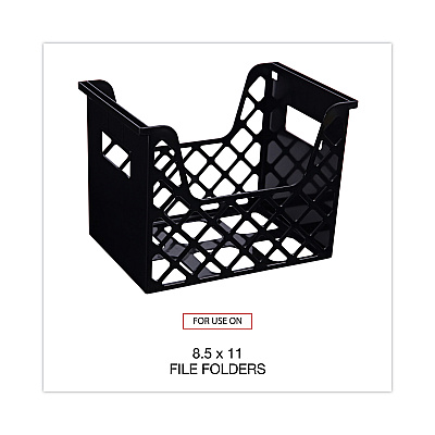 Universal Recycled Extra Capacity Desktop File Holder, Letter Size, 8.5" Long, Black (UNV08123)