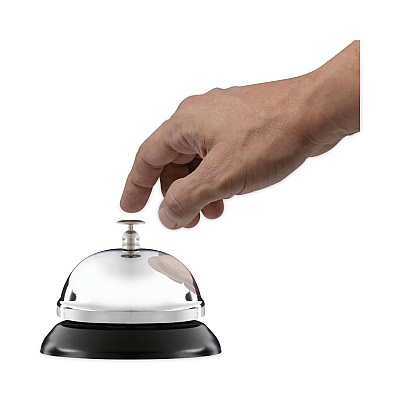 Universal Call Bell, 3.38" Diameter, Brushed Nickel (UNV10000)