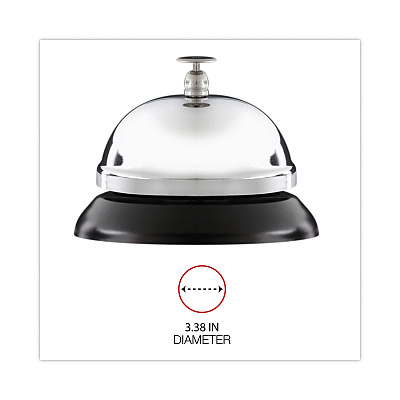 Universal Call Bell, 3.38" Diameter, Brushed Nickel (UNV10000)