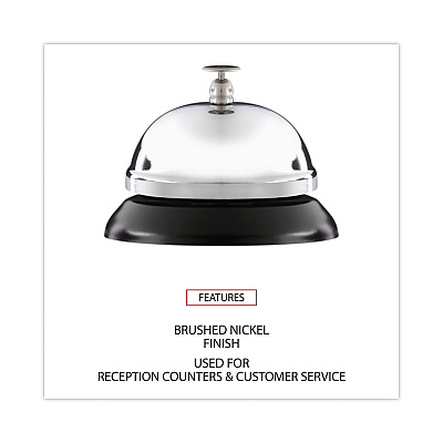 Universal Call Bell, 3.38" Diameter, Brushed Nickel (UNV10000)