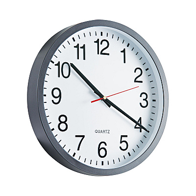 Universal Classic Round Wall Clock, 12.63" Overall Diameter, Black Case, 1 AA (sold separately) (UNV10431)