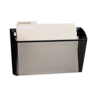 Universal Metal Mesh Wall File, Letter Size, 14" x 3.1" x 8.2", Black (UNV20026)