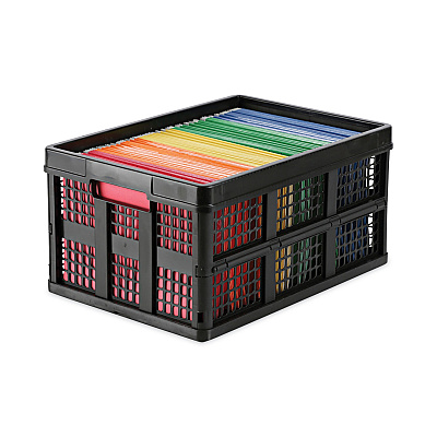 Universal Filing/Storage Tote, Letter Files, 20.13" x 14.63" x 10.75", Black (UNV40015)