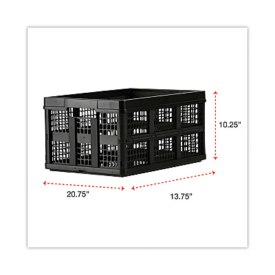 Universal Filing/Storage Tote, Letter Files, 20.13" x 14.63" x 10.75", Black (UNV40015)