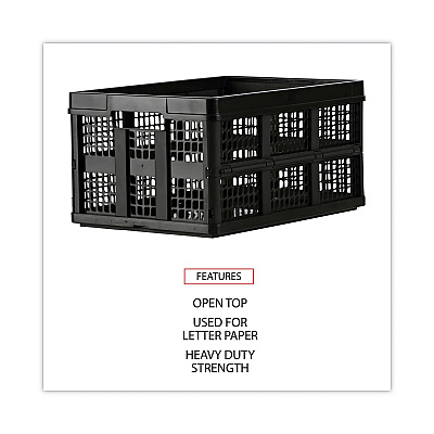 Universal Filing/Storage Tote, Letter Files, 20.13" x 14.63" x 10.75", Black (UNV40015)
