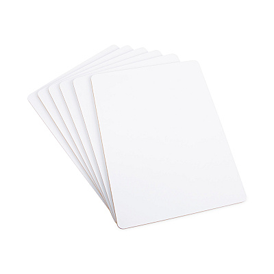 Universal Lap/Learning Dry-Erase Board, Unruled, 11.75 x 8.75, White Surface, 6/Pack (UNV43910)