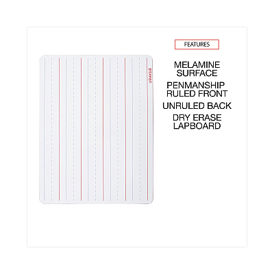 Universal Lap/Learning Dry-Erase Board, Penmanship Ruled, 11.75 x 8.75, White Surface, 6/Pack (UNV43911)