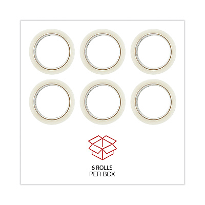 Universal General-Purpose Box Sealing Tape, 3" Core, 1.88" x 60 yds, Clear, 6/Pack (UNV63000)