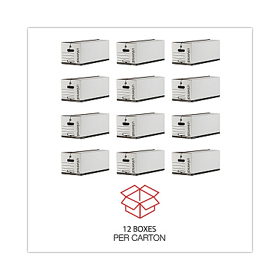Universal Deluxe Quick Set-up String-and-Button Boxes, Letter Files, White, 12/Carton (UNV75121)
