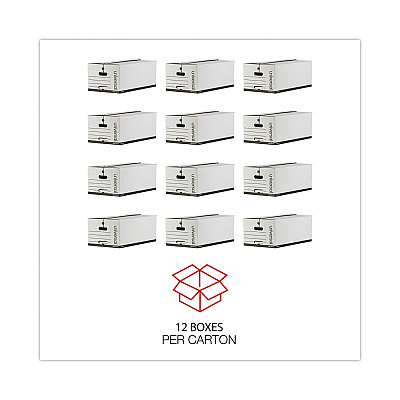 Universal Deluxe Quick Set-up String-and-Button Boxes, Legal Files, White, 12/Carton (UNV75131)