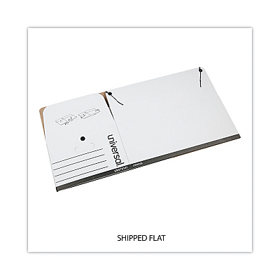 Universal Deluxe Quick Set-up String-and-Button Boxes, Legal Files, White, 12/Carton (UNV75131)