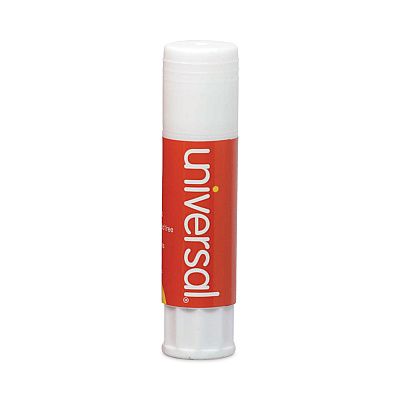 Universal Glue Stick, 0.74 oz, Applies and Dries Clear, 12/Pack (UNV75750)