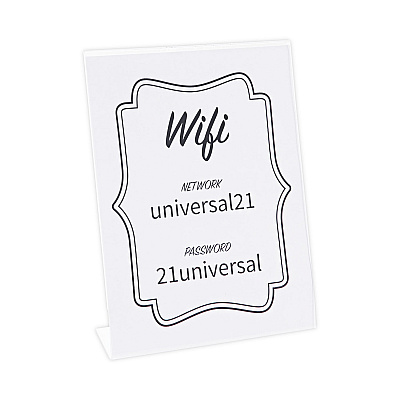 Universal Clear L-Style Freestanding Frame, 8.5 x 11 Insert, 3/Pack (UNV76852)