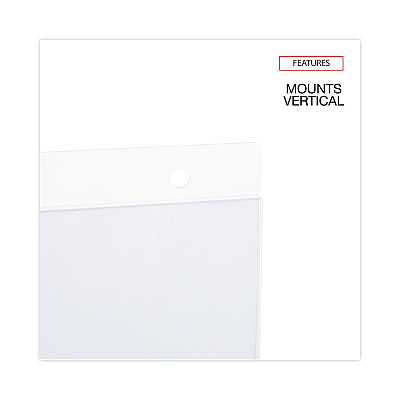 Universal Wall Mount Sign Holder, 8.5 x 11, Vertical, Clear (UNV76882)