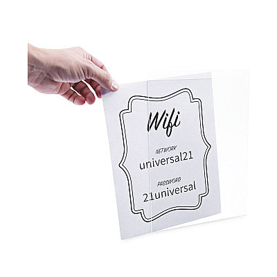 Universal Wall Mount Sign Holder, 8.5 x 11, Vertical, Clear (UNV76882)