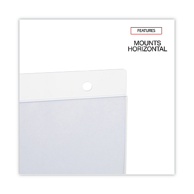 Universal Wall Mount Sign Holder, 11 x 8.5, Horizontal, Clear, 2/Pack (UNV76883)
