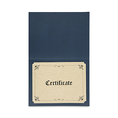 Universal Certificate/Document Cover, 8.5 x 11; 8 x 10; A4, Navy, 6/Pack (UNV76897)