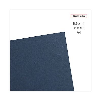 Universal Certificate/Document Cover, 8.5 x 11; 8 x 10; A4, Navy, 6/Pack (UNV76897)
