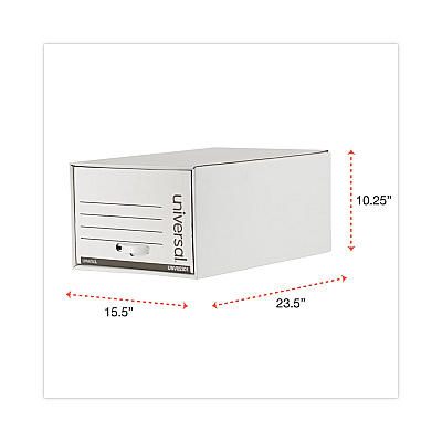 Universal Heavy-Duty Storage Drawers, Legal Files, 17.25" x 25.5" x 11.5", White, 6/Carton (UNV85301)