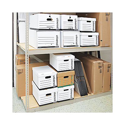 Universal Heavy-Duty Storage Drawers, Legal Files, 17.25" x 25.5" x 11.5", White, 6/Carton (UNV85301)
