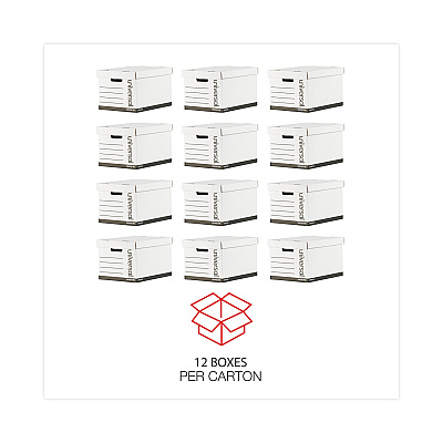 Universal Medium-Duty Lift-Off Lid Boxes, Letter/Legal Files, 12" x 15" x 10", White, 12/Carton (UNV85700)