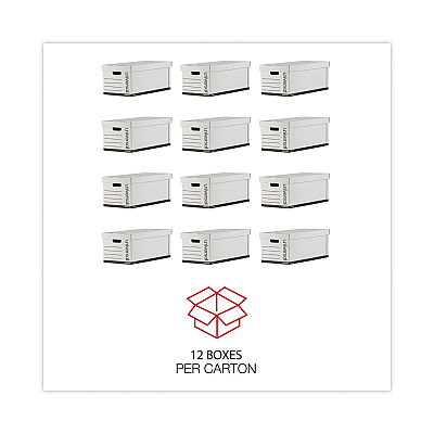 Universal Medium-Duty Easy Assembly Storage Box, Letter Files, White, 12/Carton (UNV95220)