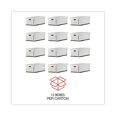Universal Medium-Duty Easy Assembly Storage Box, Legal Files, White, 12/Carton (UNV95221)
