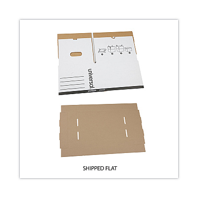 Universal Professional-Grade Heavy-Duty Storage Boxes, Letter/Legal Files, White, 12/Carton (UNV95225)