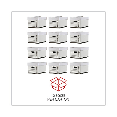 Universal Professional-Grade Heavy-Duty Storage Boxes, Letter/Legal Files, White, 12/Carton (UNV95225)